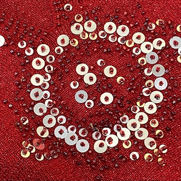 NWT Joseph A Red Knit Sequins Top Size 1X - Picture 7 of 13